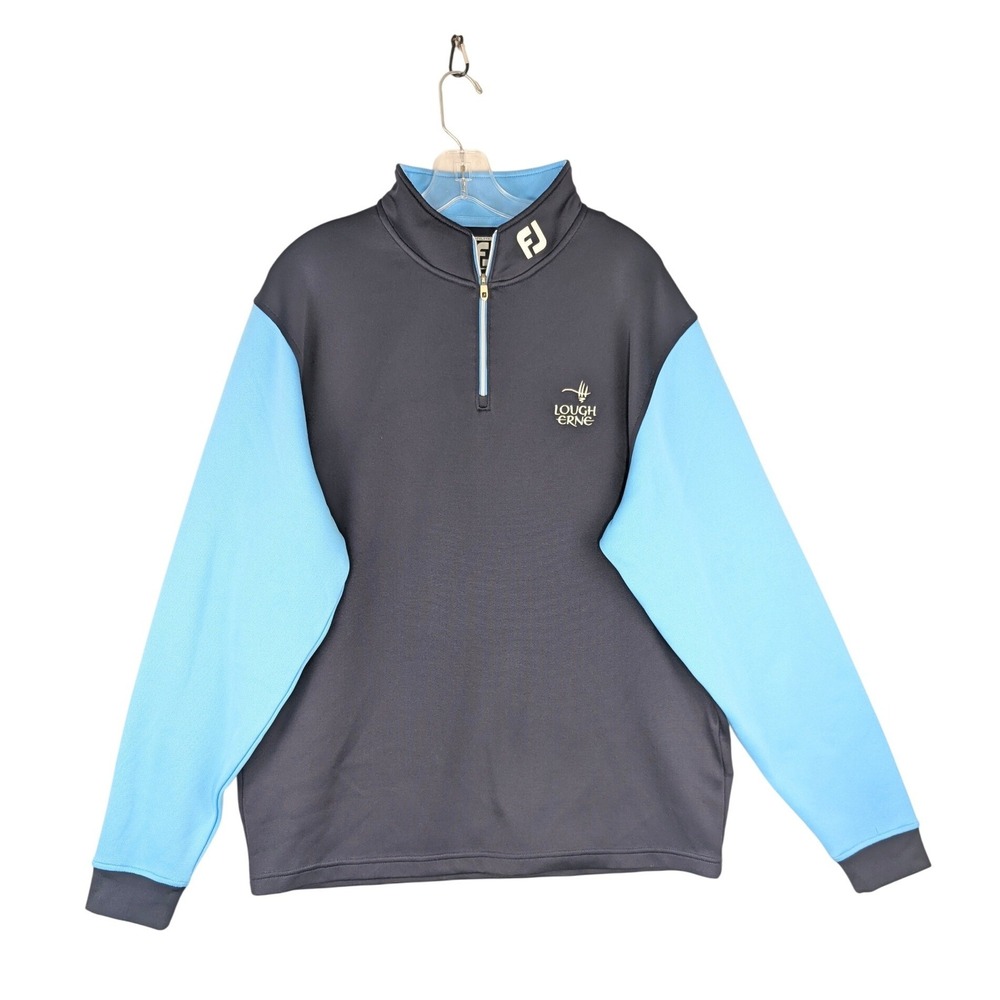 FootJoy Pullover Golf Shirt Mens XXL Navy Blue Lough Erne 1/4 Zip